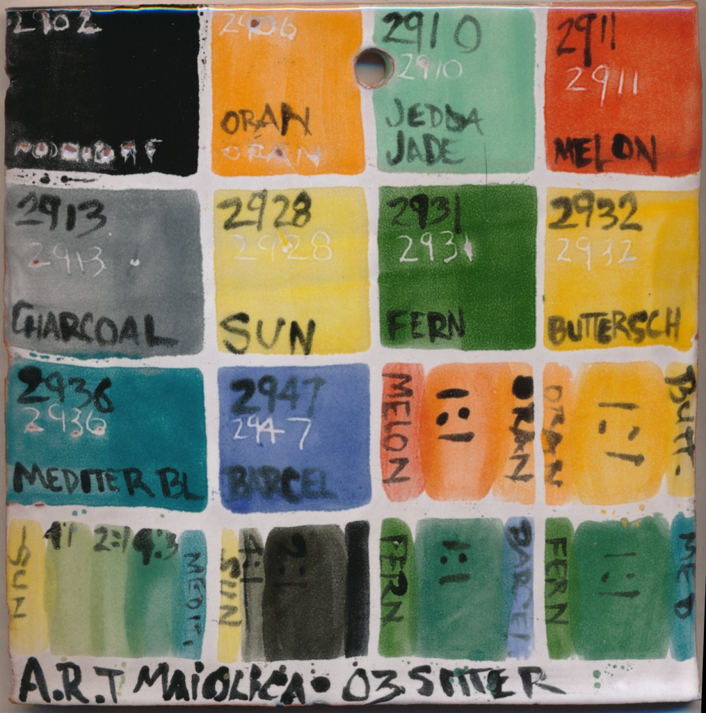 ART Glazwerks Maiolica colors on Arbuckle majolica, 04 visual cone