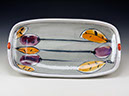 Arbuckle 2013 Rectangular Server Orange Leaves Purple Fruit 526 (2PP)